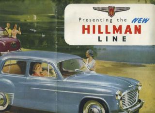 1954 hillman line rootes motors us canada brochure