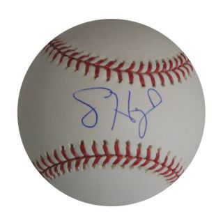 Look Jason Heyward Autographed Baseball Auto MLB COA Braves