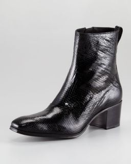 N1U32 Yves Saint Laurent Jonny Python Embossed Boot