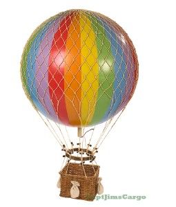 XL Jules Verne Rainbow 17 Hot Air Balloon Authentic Models Hanging