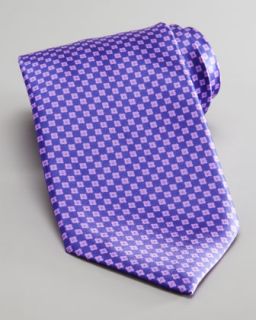 mini squares silk tie purple $ 200