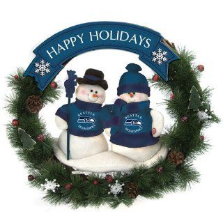 20 NFL Seattle Seahawks Snowman Couple Christmas Berries