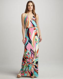 Surfside Printed Halter Maxi Dress
