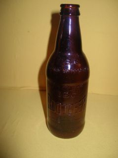 Old I B C Root Beer 12oz Clear Glass Brown Soda Bottle St Louis MO