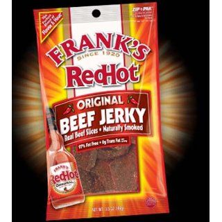 Franks Redhot Original Beef Jerky   32 Pack Grocery