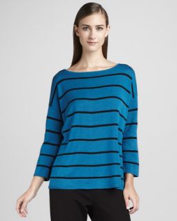  tee available in french blue $ 148 00 joan vass striped knit tee