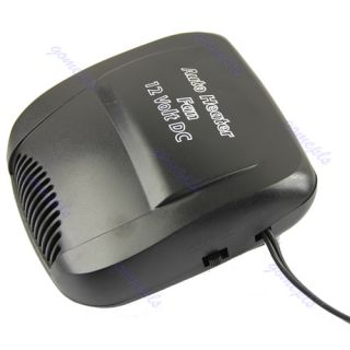  Vehicle Portable Ceramic Heater Heating Cooling Fan Defroster Black