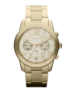  mercer chronograph watch available in golden $ 275 00 michael kors
