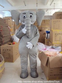 Elephant Mascot Costume Fancy Dress Outfit Suit EPE