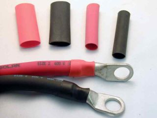 Heat Shrink Tubing for Copper Lugs 1 Foot Red 1 Foot Black Total