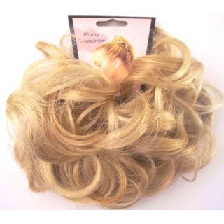 3 PONY FASTENER Hair Scrunchie Wig #24B 613 BUTTER BLONDE