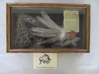 Indian Territory Path of Life Peace Pipe Collector Pipe in Shadow Box