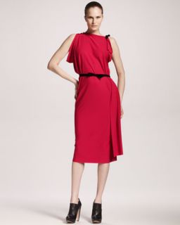 RED Valentino Bow Shoulder Dot Print Dress   