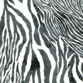 03906 Zebra Hide Faded Charcoal Black   Flannel Quarter Yard