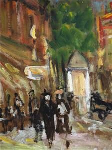 Early Mid 20THYC French Post Impressionist Townscape Oil Painting Ind