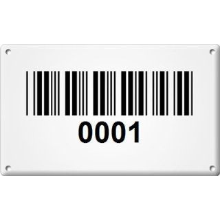 Custom Asset Plate, 3 x 5 Aluminum Plate (8 mil) with
