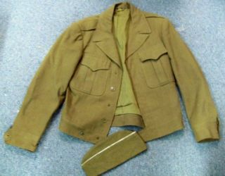 Vintage WWII or Korea Army Uniform Jacket Eisenhower Coat Size 36R and