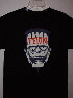 Felon Lucky 13 Psychobilly Gothic Horror Punk Frankenstein Mens Black