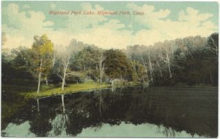 highland park lake ct connecticut old postcard mailed no we carry a