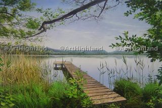  Original Landscape Oil Painting Paintings Canvas Serene Lake View