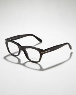 D0C2K Tom Ford Unisex Semi Squared Fashion Glasses, Shiny Black/Rose