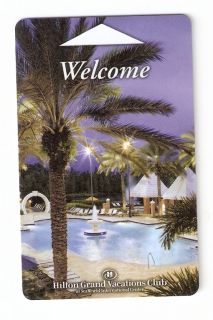 Room Key Hilton Grand Vacations at SeaWorld Orlando Florida Non Casino