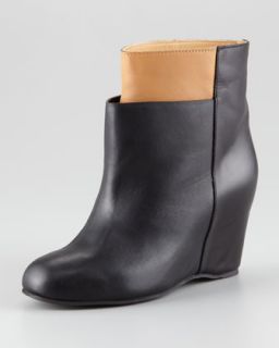  two tone wedge ankle boot available in black beige $ 625 00 mm6 maison