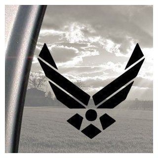 FLAMING US AIR FORCE Black Decal Car Truck Window Sticker