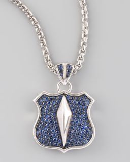 N1XSS Stephen Webster Pave Sapphire Shield Necklace