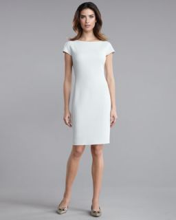 St. John Collection Double Faced Crepe Cap Sleeve Dress   Neiman