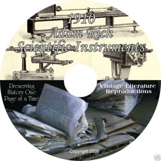 1910 Adam Hilger Scientific Instruments Catalog on CD