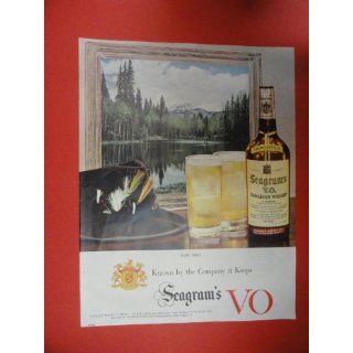 Seagrams V.O. canadian Whiskey Print Ad. fishing hat