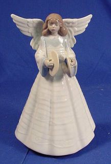 Retired Lladro Figurine Tree Topper ANGELIC CYMBALIST #05876
