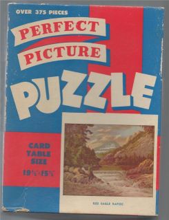 Vintage Perfect Picture Puzzle Red Eagle Rapids 375 Pcs. No. 250
