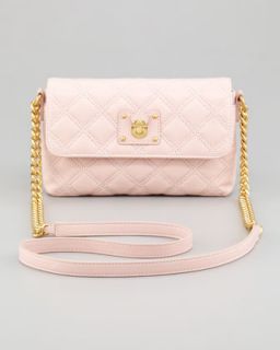 single quilted large crossbody bag pale pink $ 575