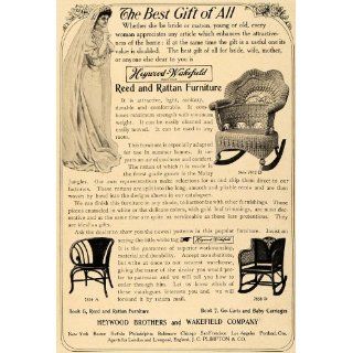 1906 Ad Heywood Wakefield Reed Rattan Furniture Rocker