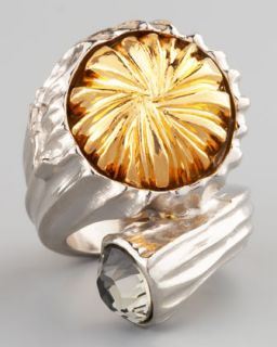  snail ring available in gold $ 395 00 yves saint laurent mixed metal