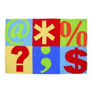  Handicraft Punctuation Hook Rug, 27 Inch by 40 Inch