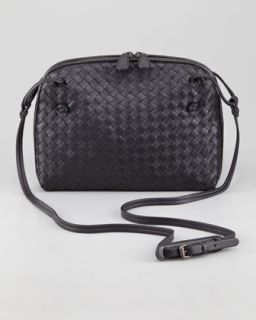 Veneta Small Crossbody Bag, Black