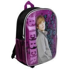  Disney Justin Bieber Supreme Backpack Purple New