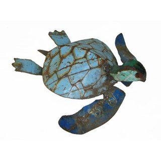 Large Tortuga Sea Turtle  Recycled Metal Animal Garden