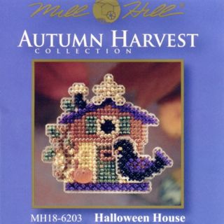 Halloween House Glass Bead Ornament Kit Mill Hill 2006 Autumn Harvest