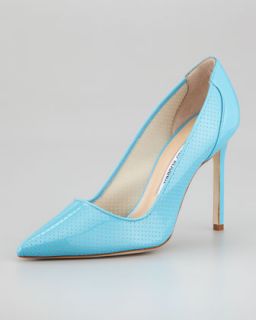  blue available in blue $ 645 00 manolo blahnik bb perforated patent