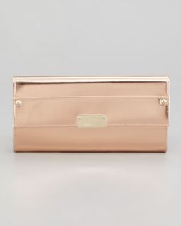 reese metallic leather wallet clutch bag blush $ 650