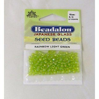 Beadalon Japanese Glass Seed Beads Rainbow Light Green 10