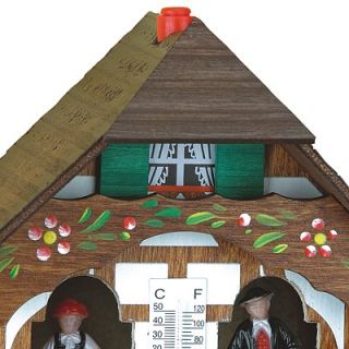 German Black Forest Chalet Weather House Thermometer