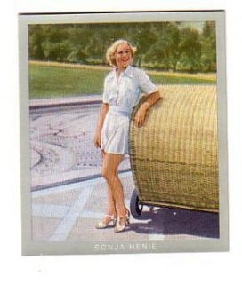 Sonja Henie Norway Ice Scating Rare Colored Monopol Cigarette Card