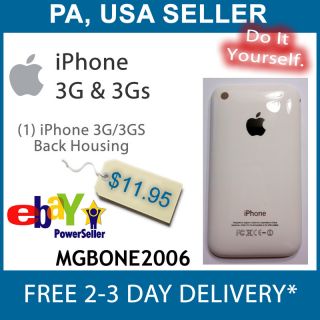 New iPhone 3G & 3GS 16 GB WHITE Housing Replacement. White Sim Tray
