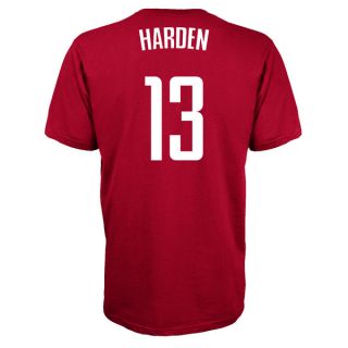 James Harden Adidas Red Name and Number Houston Rockets T Shirt