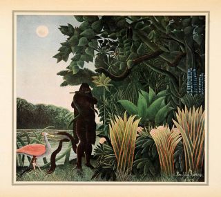  in henri rousseau jungle serpent post impressionism fauvism art bird